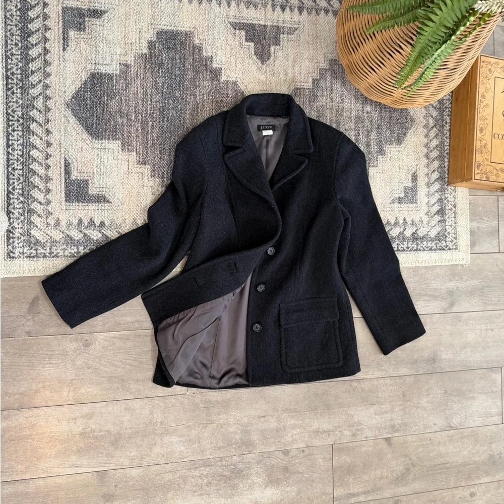 Vintage Y2K J. Crew Petite Women’s Peacoat Virgin Wool Cashmere Nylon